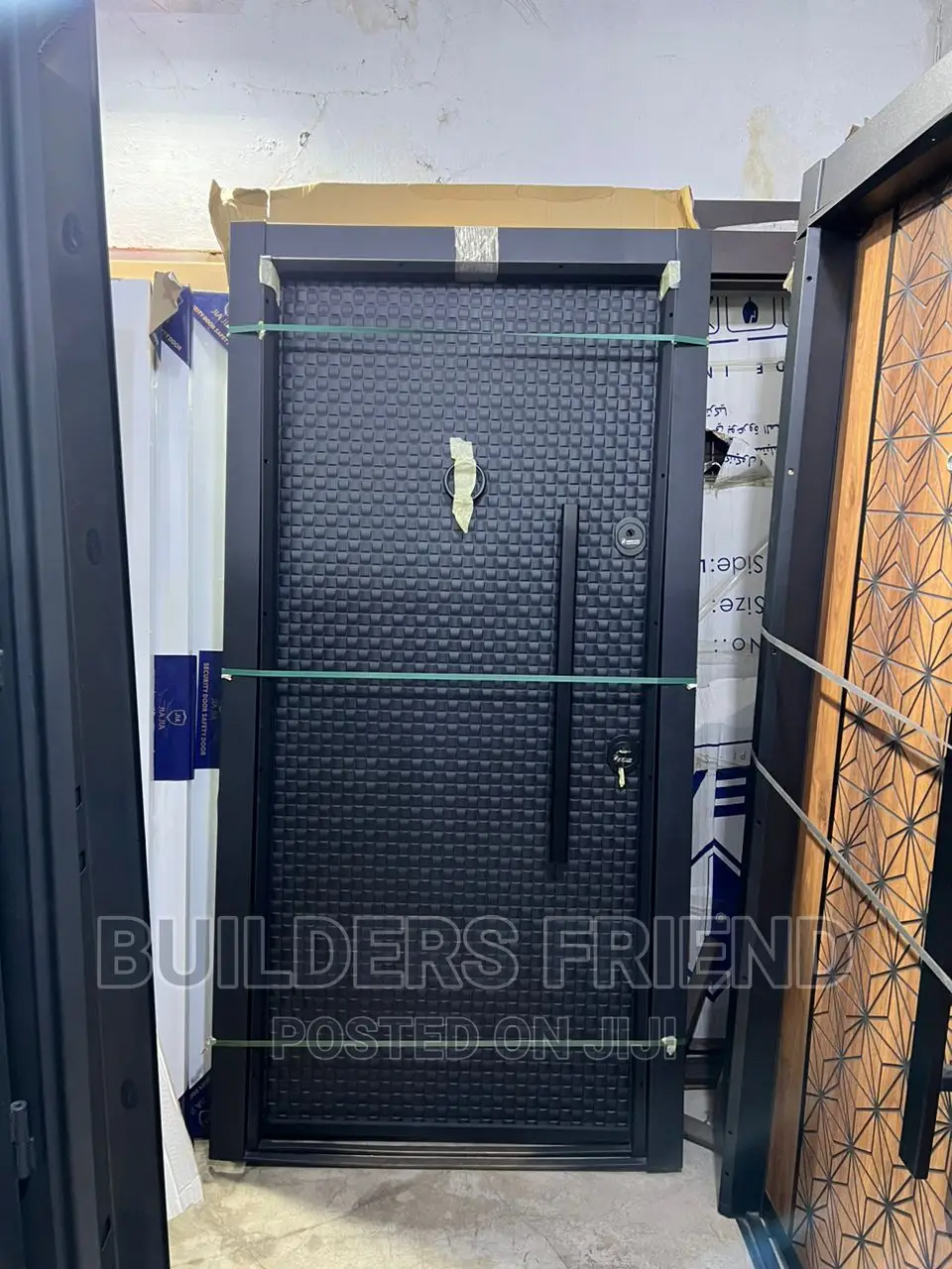 Fort All Black Turkish Single Full Metallic Security Door in Kumasi