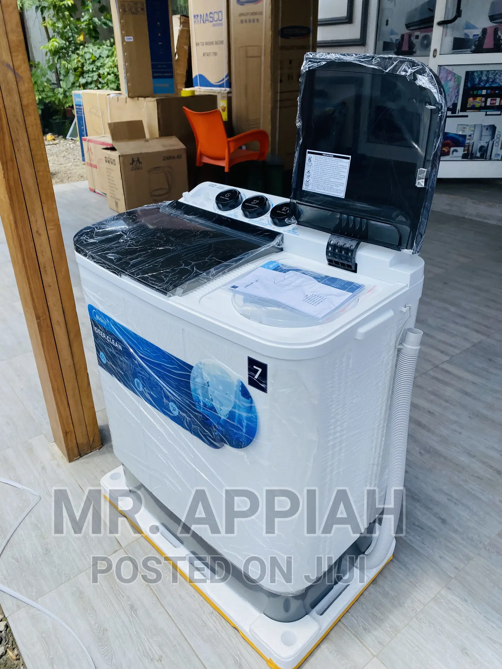 Midea 7kg Top Load Washing Machine Works Faster(White). in Adabraka