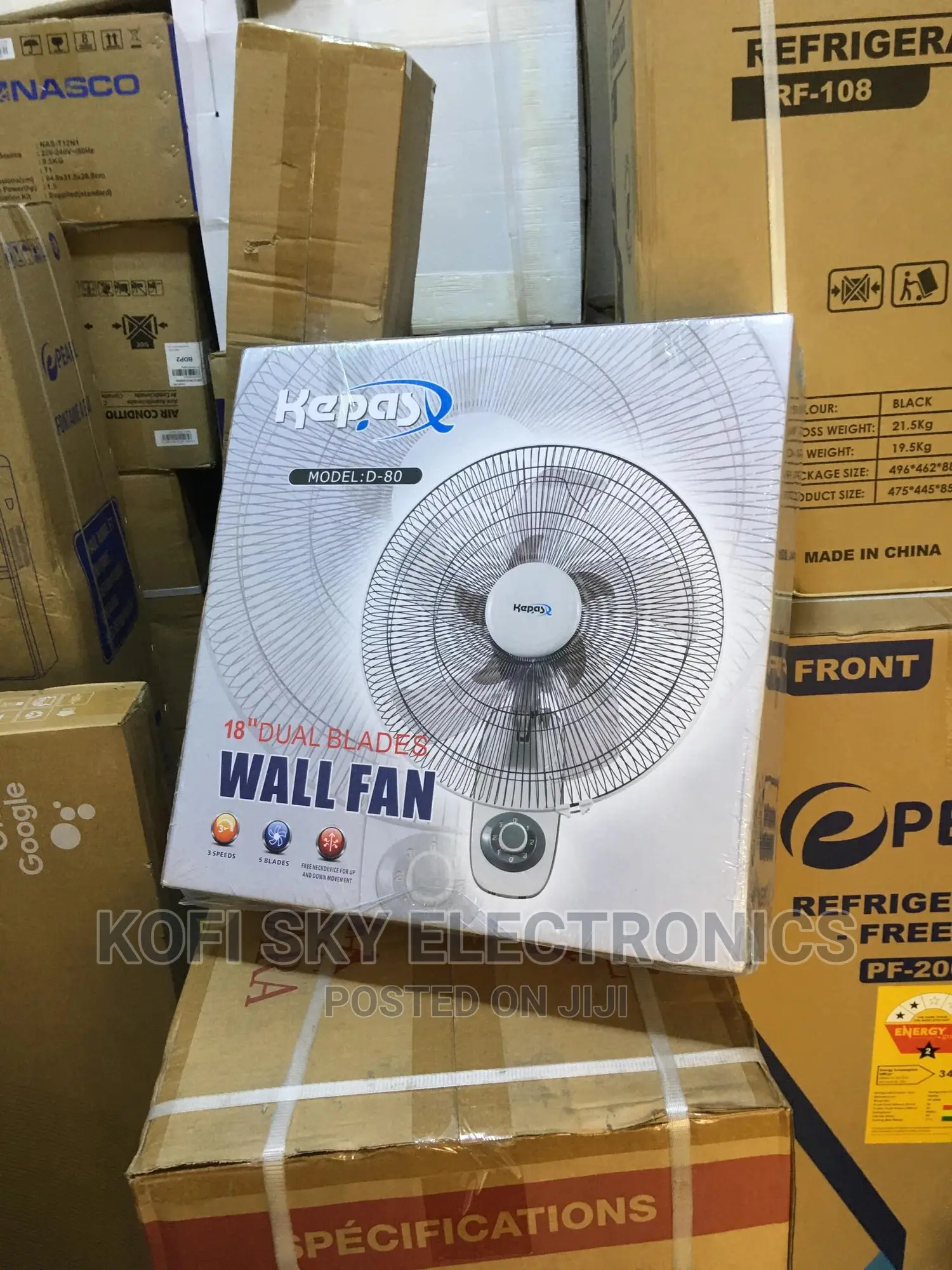 Neatest Kepas 18 Dual Blade Wall Fan in Adabraka Home Appliances, Sky