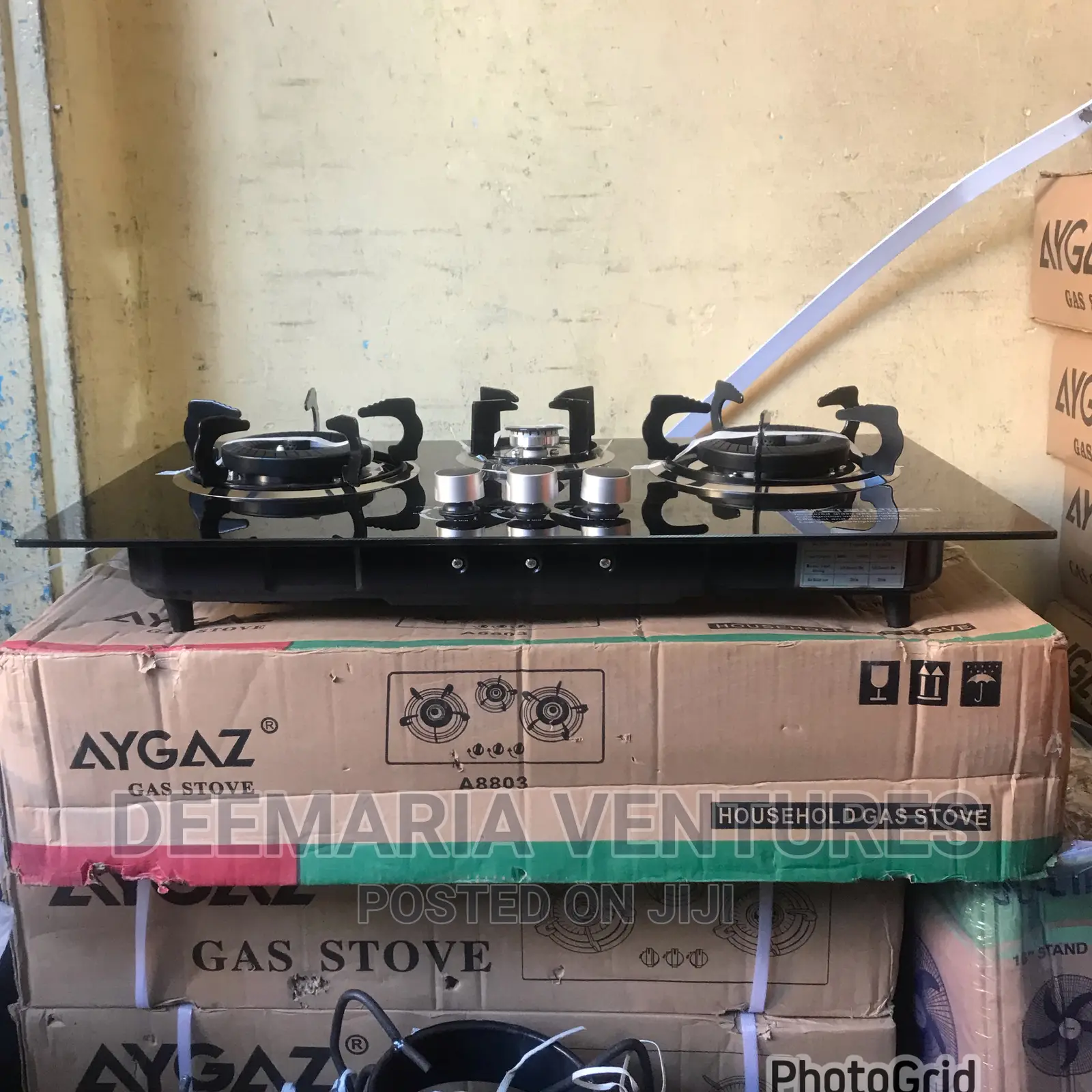 AYGAS Built in 3 Burner Auto Ignition Glass Top Gas Hob in Dansoman