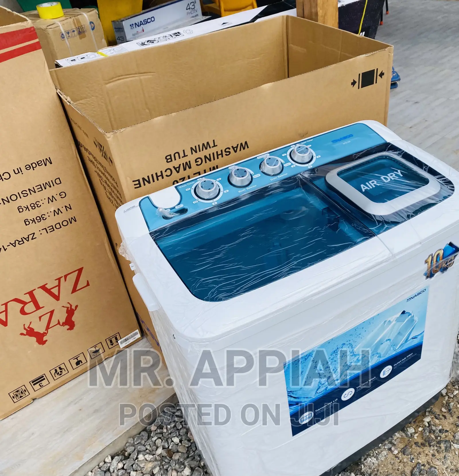 Low Energy Consumption Nasco 10kg Washing Machine(White). in Adabraka Home Appliances, Appiah