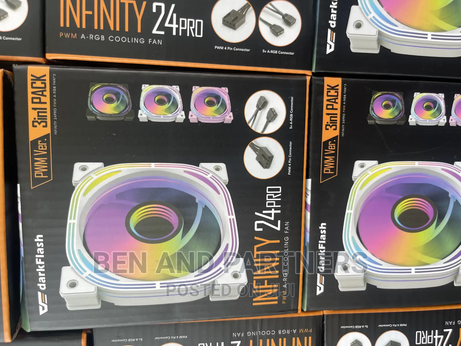 Darkflash Inf24 3in1 Argb Cooling Fans With Controller. in Pokuase