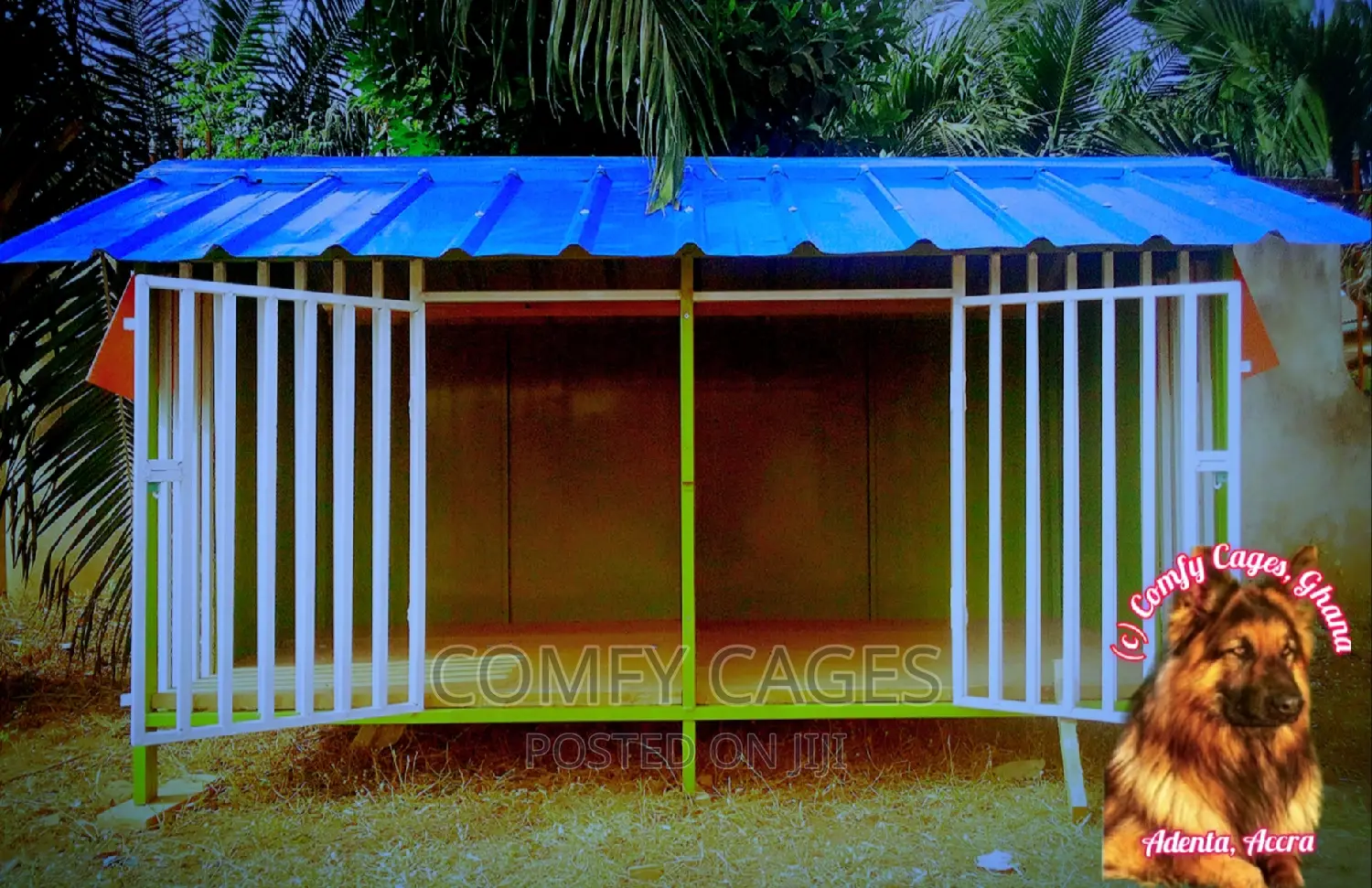 TopClass Double Galvanized Steel Comfy Dog Cage/House in Adenta Pet