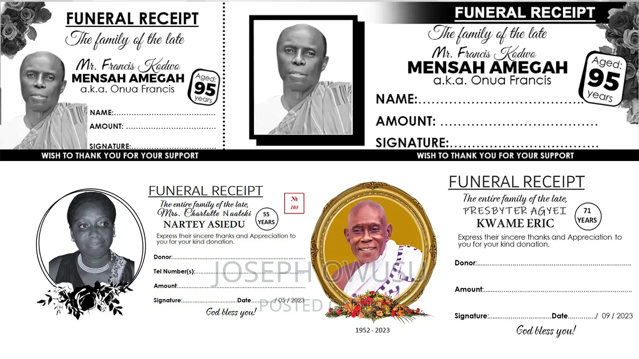Funeral / Obituary Posters, Brochures And Souvenirs in Awoshie