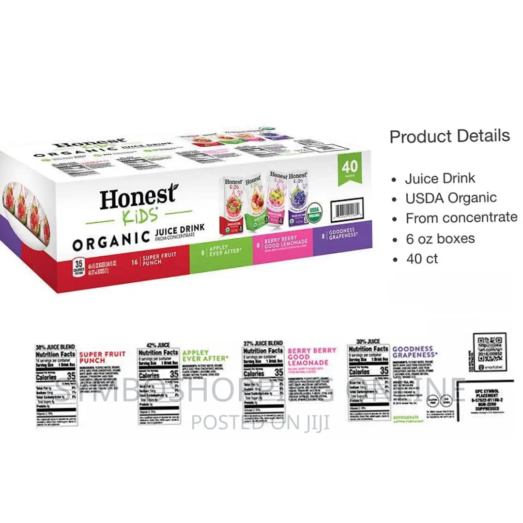 Honest Kids Organic Fruit Juice Variety Pack (6 Oz., 40 Pk.) in Airport Residential Area Meals