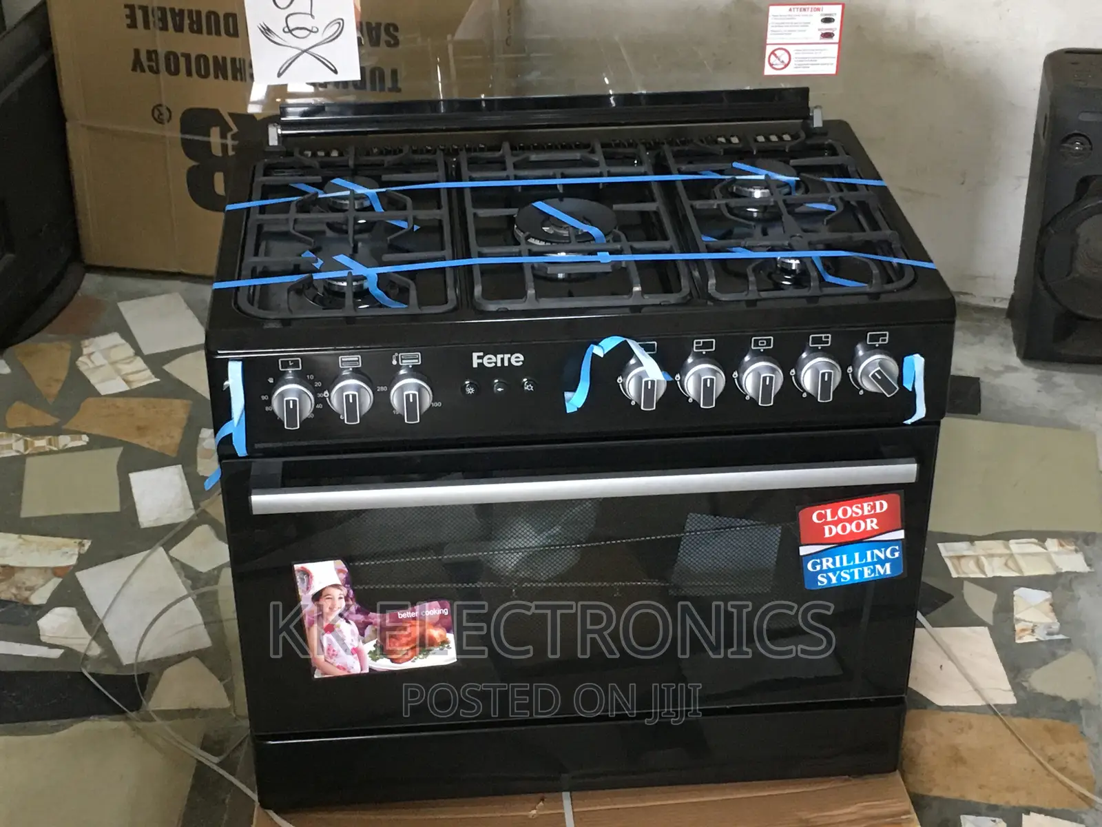 Ferre 5 Burner Gas Cooker Designed in Italy and Made in Turk in Accra