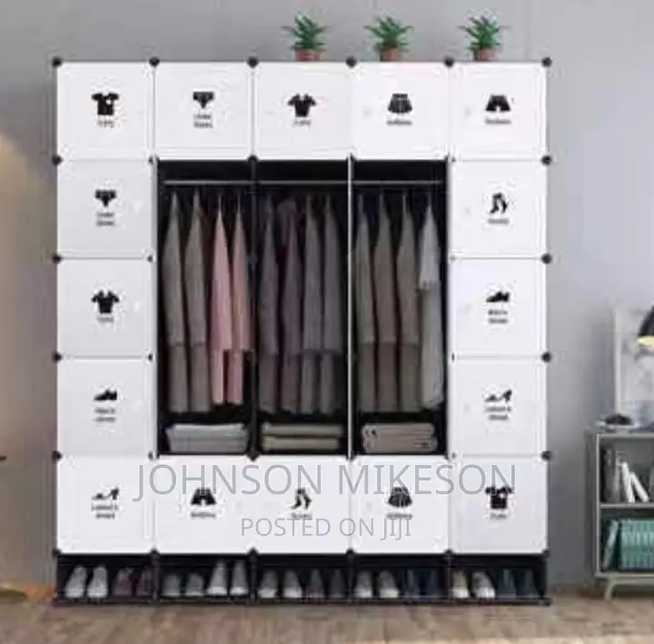 25 Cubes Plastic Wardrobe Super Strong in Teshie Furniture, Maxy