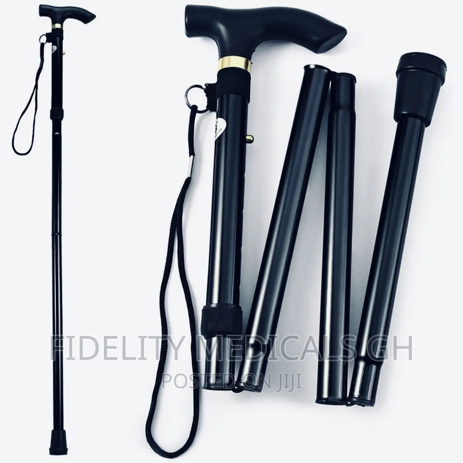 Walking Stick (Folded + Adjustable Height) in Korle Gonno Medical