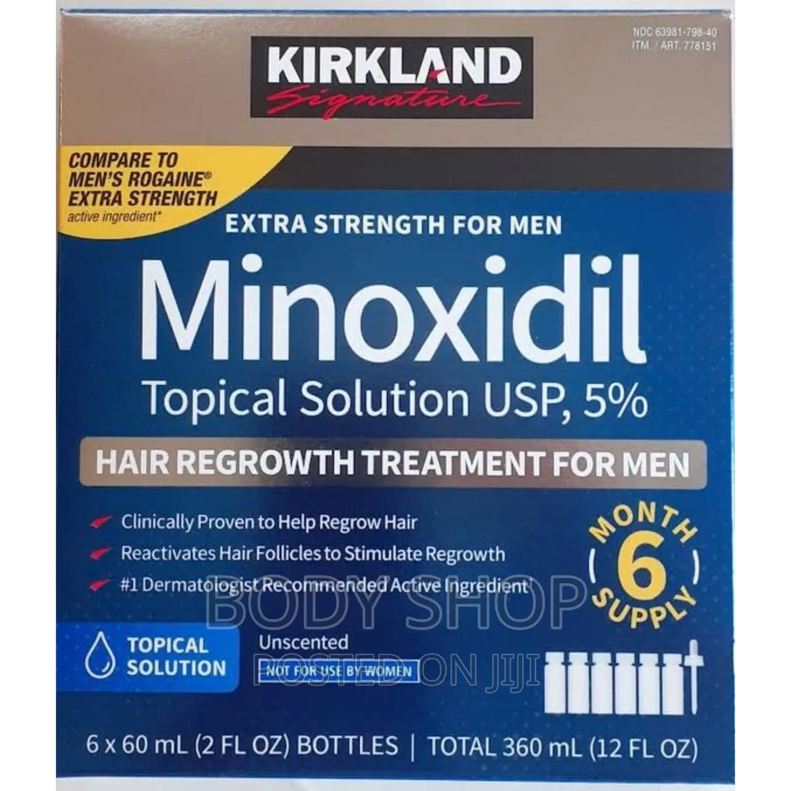 Kirkland Minoxidil for Hairline, Baldness and Beard Growth in Dome