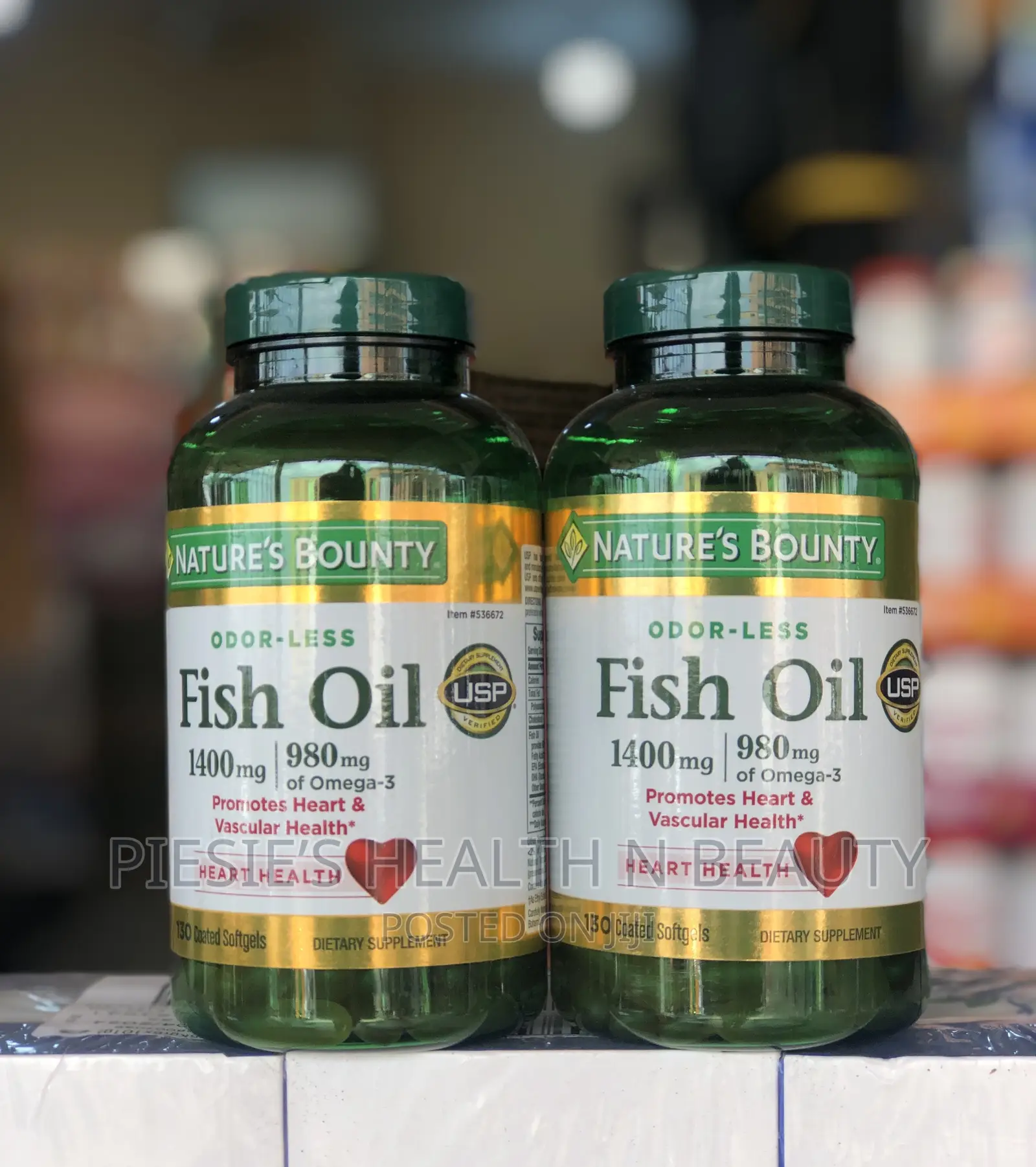 Nature's Bounty Fish Oil 1400 Mg, 130 Coated Softgels in Accra