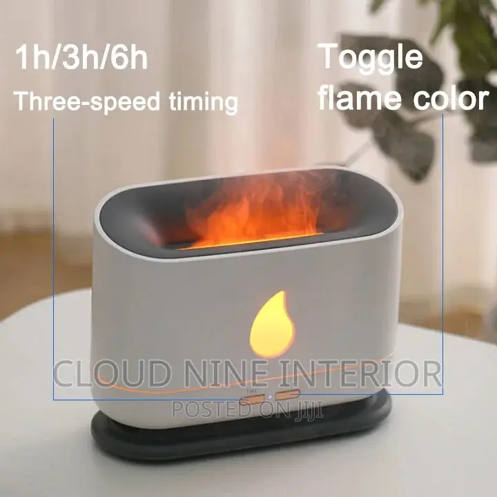 3D Blue Fire Flame Effect Air Humidifiers Aroma Diffusers in Accra
