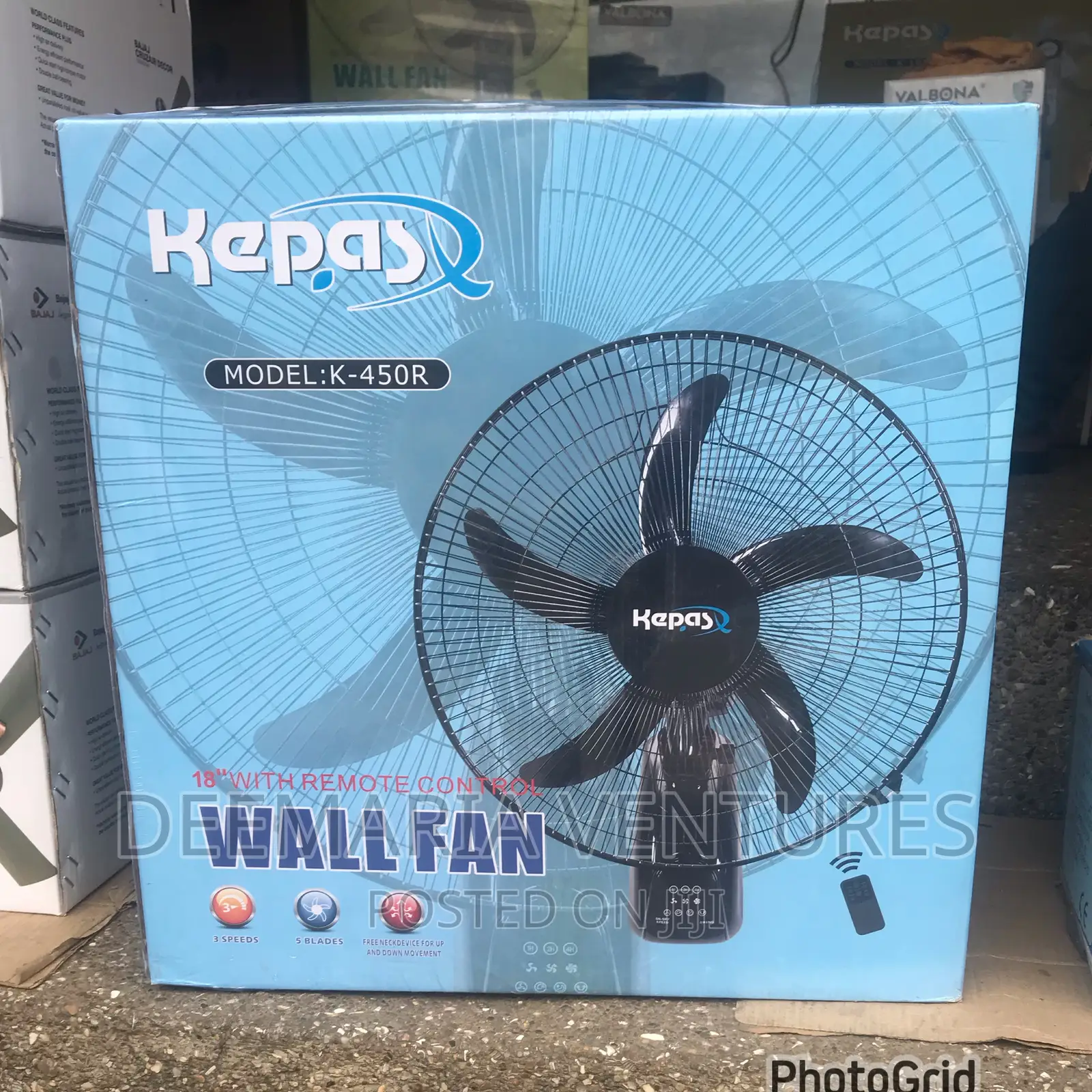 Kepas 18 Inches Wall Fan With Remote Control (Model K450r) in
