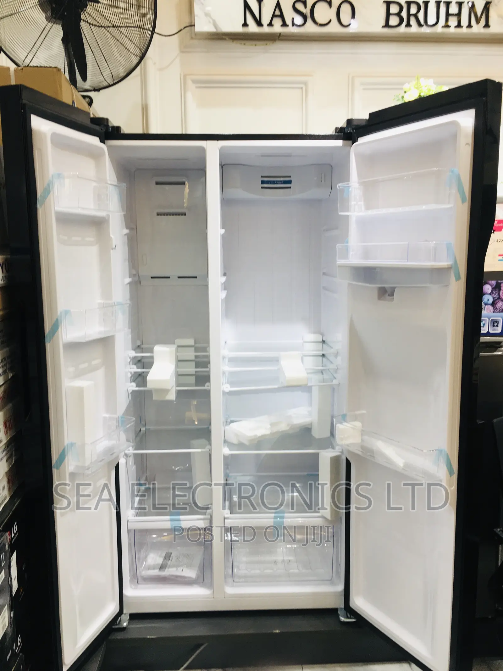 Nasco NASSB264S 528litre SidebySide Refrigerator Black in Accra