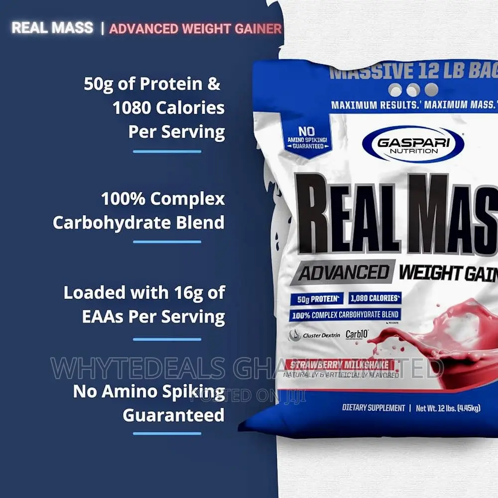 Want to Gain Weight?Gaspari Real Mass Advanced Weight Gainer in Accra Metropolitan Vitamins