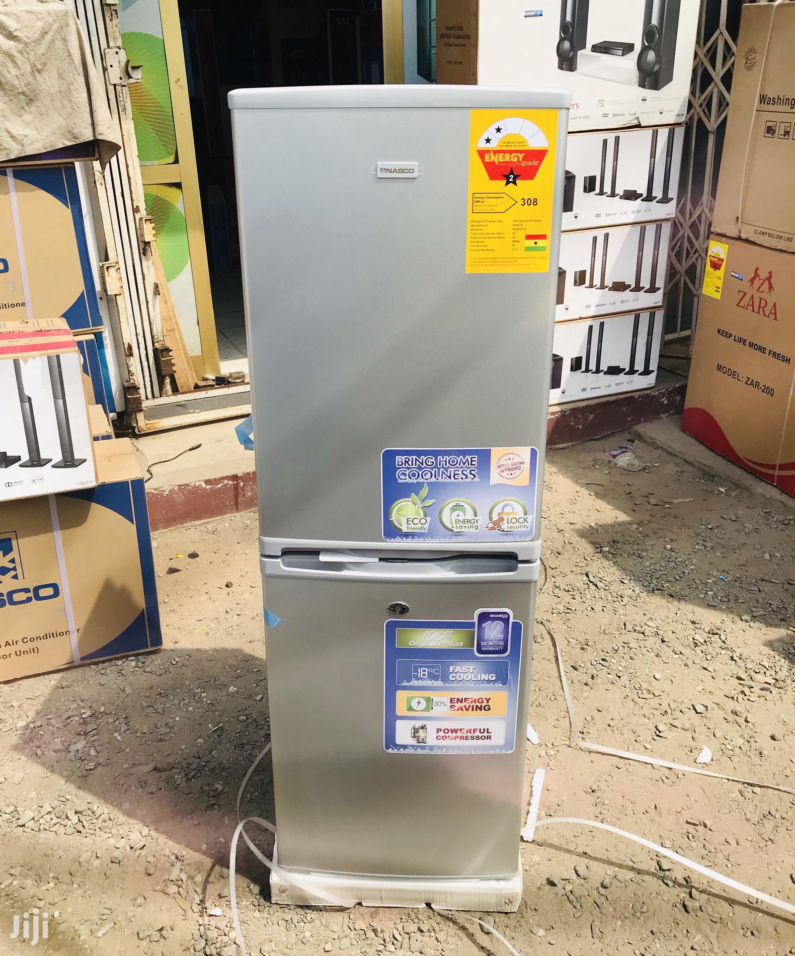 Nasco 147lts Double Door Fridge(Bottom Freezer) in Adabraka Kitchen