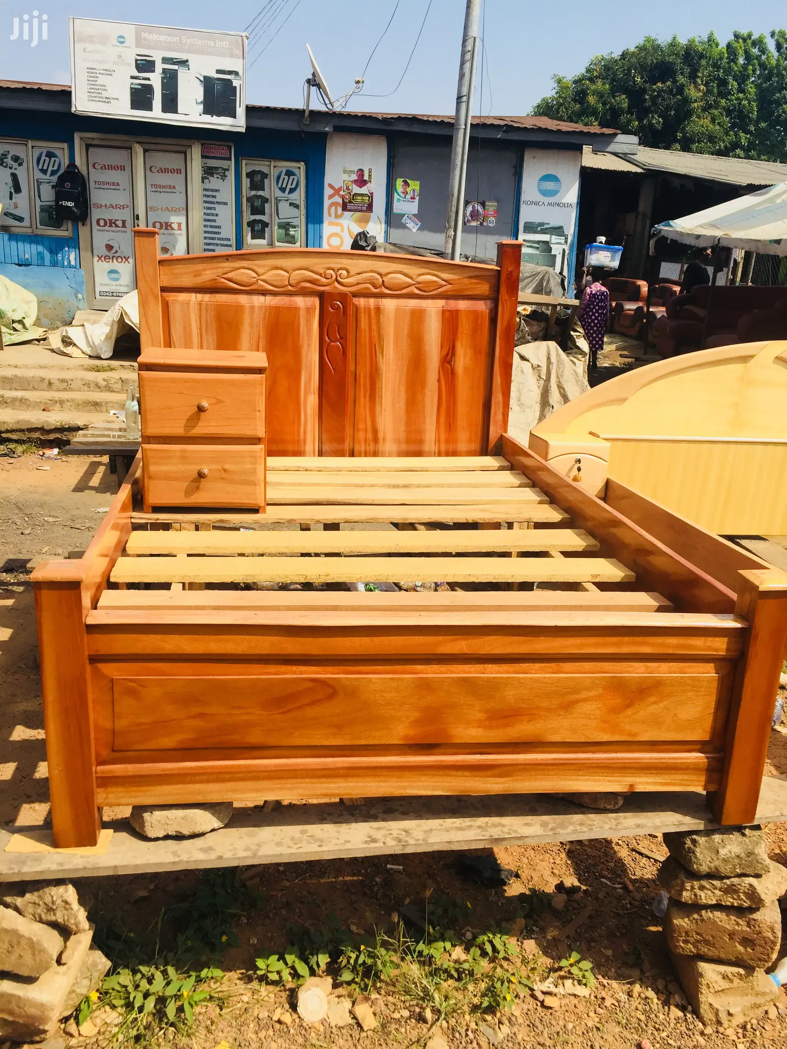 Wooden Double Bed in Kumasi Metropolitan Furniture, Kwaku Busy Jiji